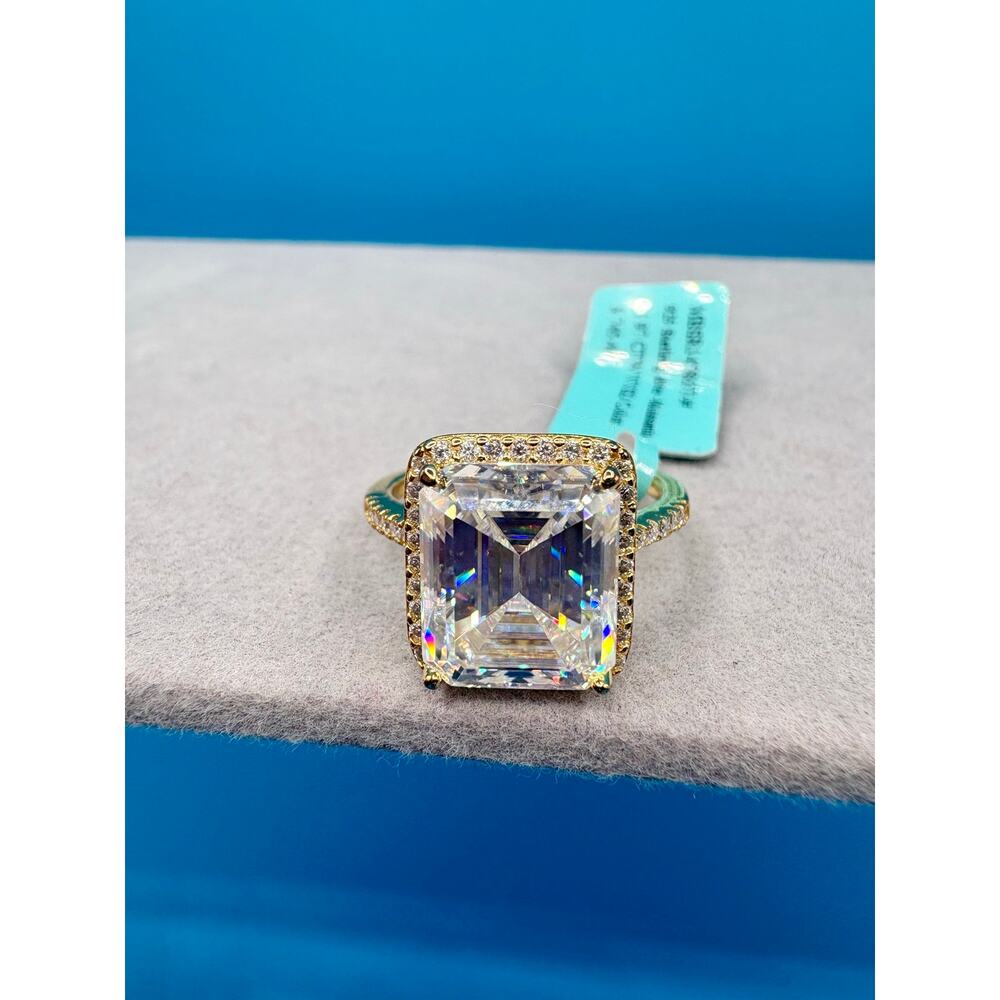 NWT Sz. 8.75 (tagged 9) - 11.97CTW Moissanite Gold Over 925 Silver - Picture 4 of 10